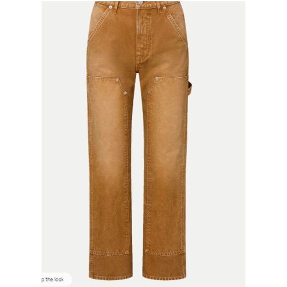 Veronica Beard Women's Dylan HIgh Rise Straight Leg Jeans 25 NWT 398 Pebble Sand - Picture 2 of 5
